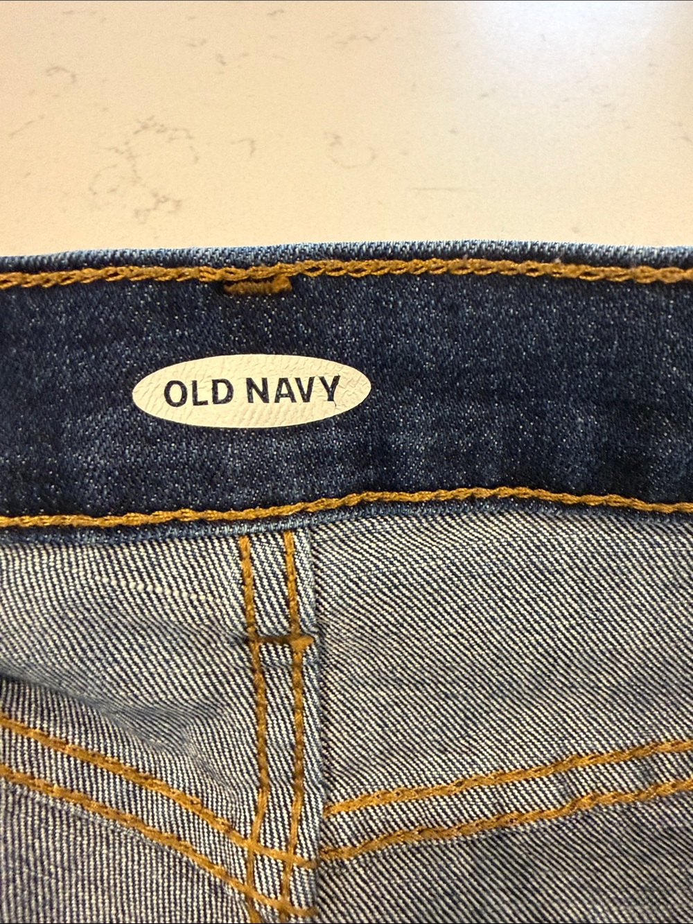 Old Navy Dark Blue Rolled Hem Denim Shorts - Picture 2 of 4